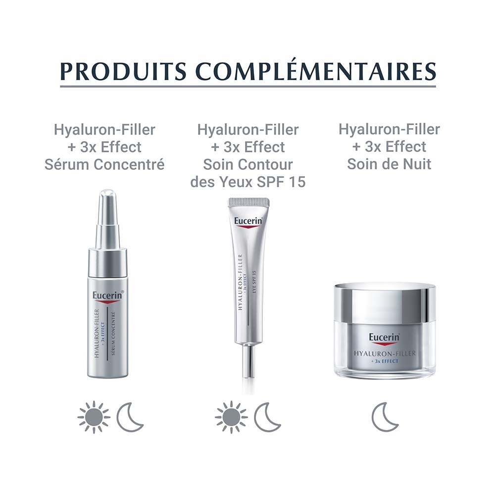 eucerin HYALURON-FILLER + 3x EFFECT Soin de Jour SPF15 Peau Normale à Mixte Soin de jour anti-âge