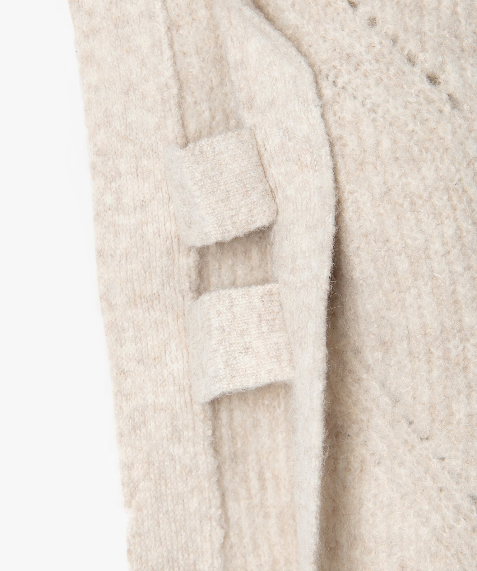 Pull fille sans manches avec boutons sur l’épaule ecru | GEMO