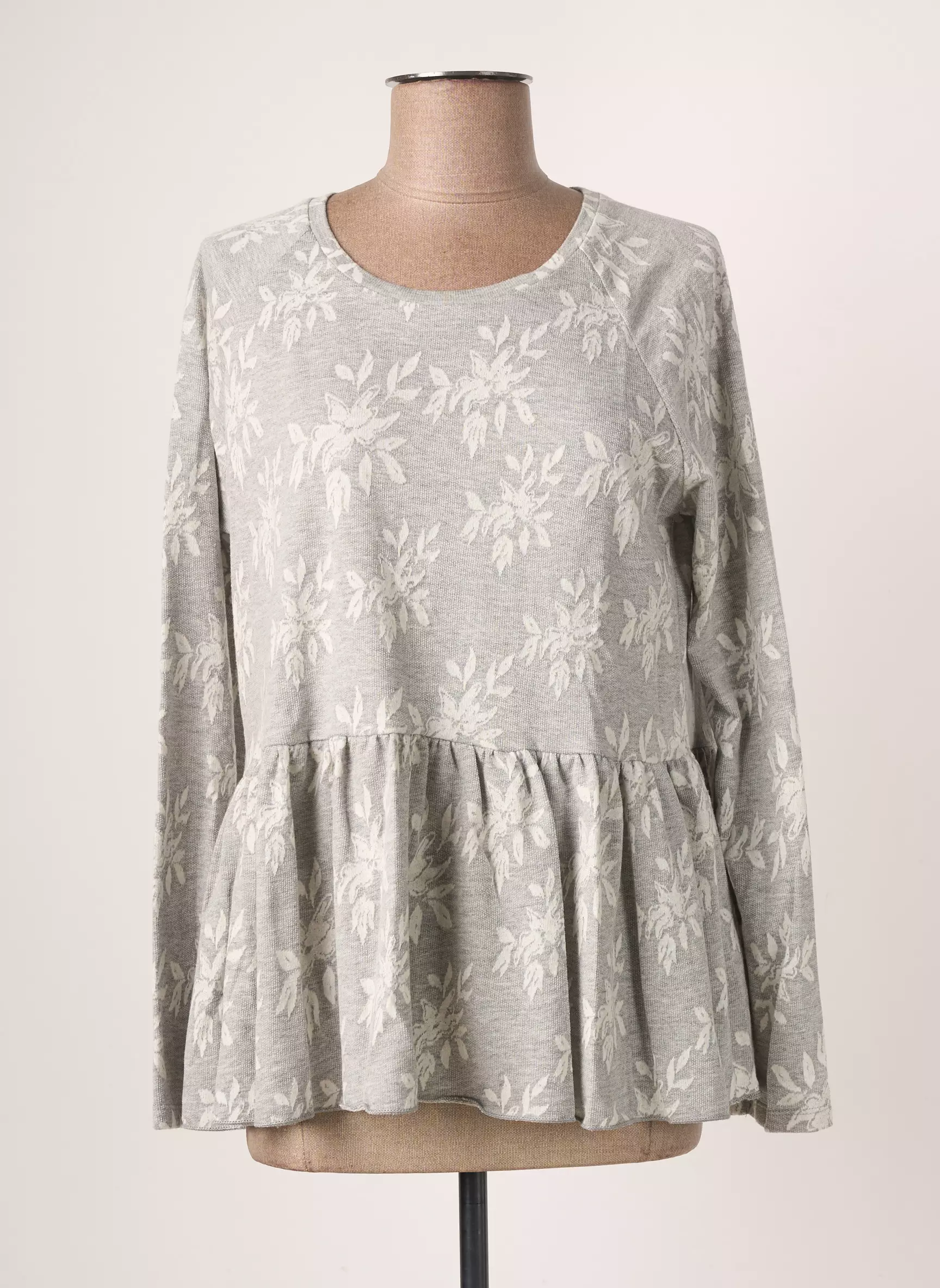 Blanc Boheme Tshirts Femme couleur gris