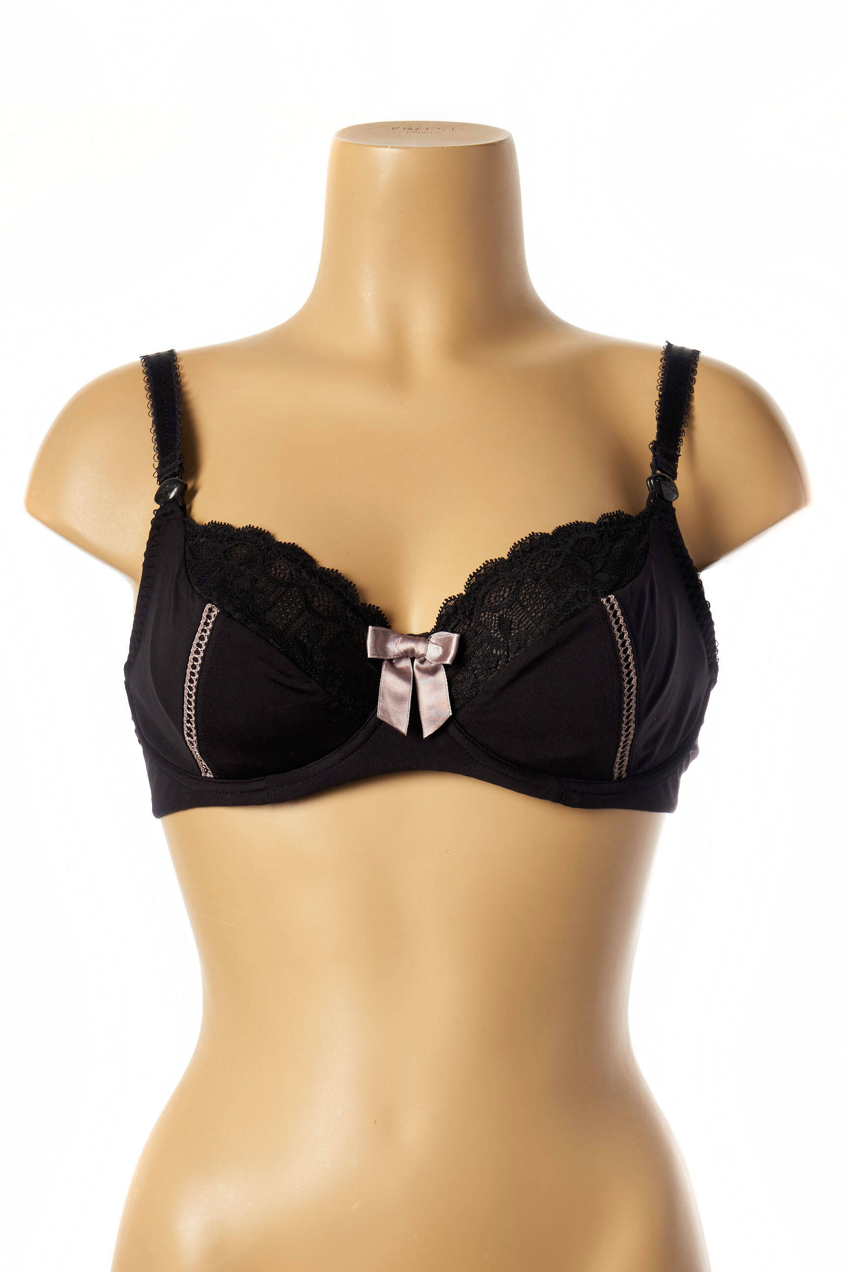 Cache Coeur Lingerie Maternite Femme couleur noir