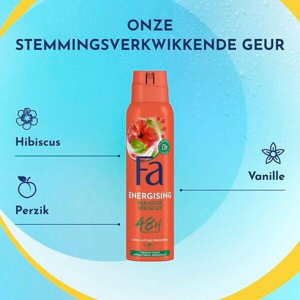Desodorante Spray Fa Energising Paradise Hibiscus 150ml
