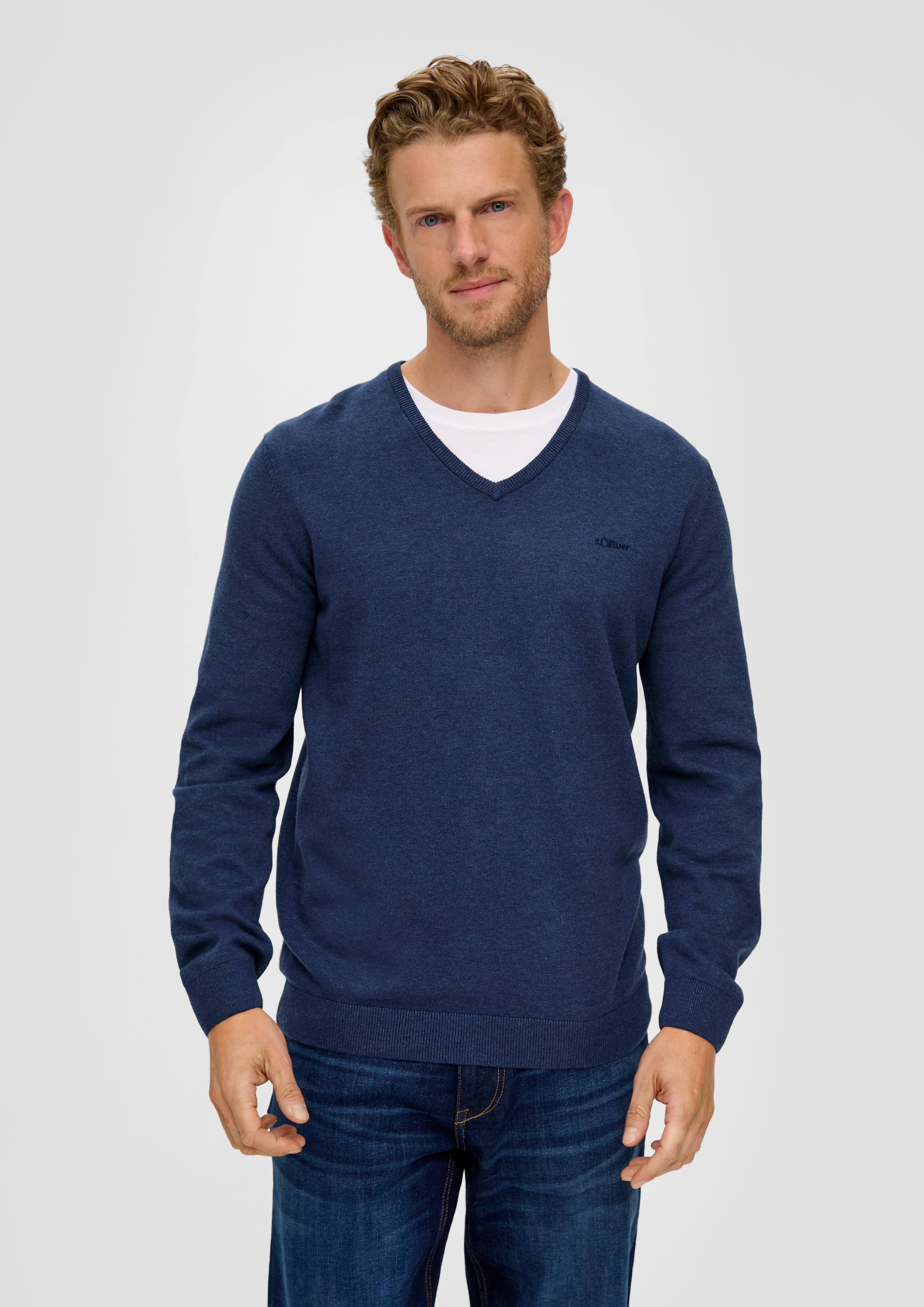 Strickpullover mit V-Ausschnitt  2040666-58W1
