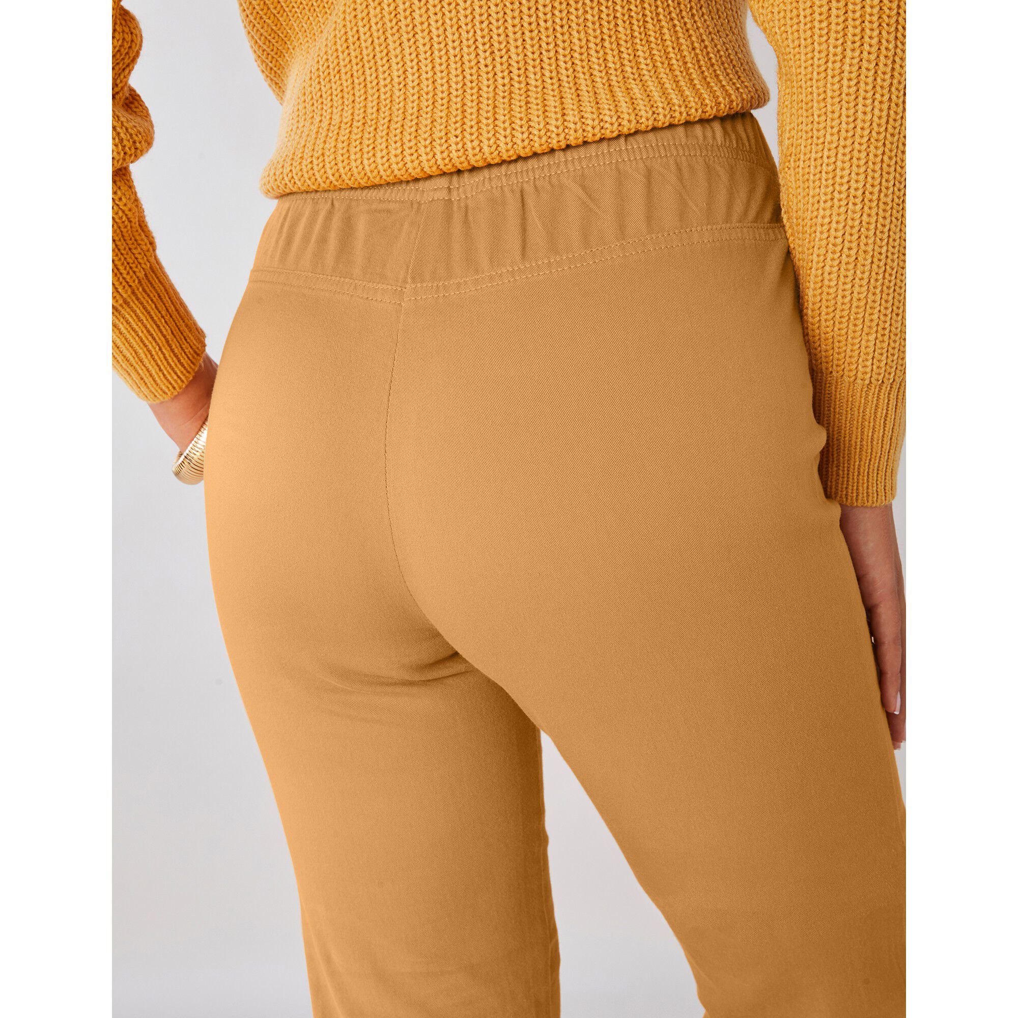 Pantalon sculptant effet ventre plat taille élastiquée