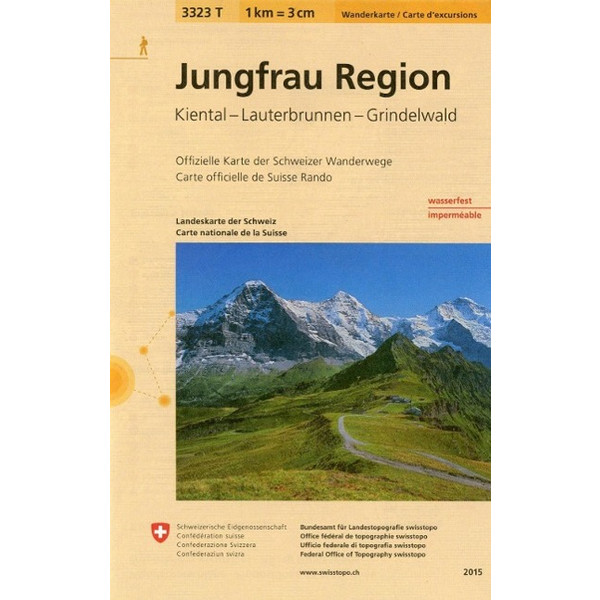 Swisstopo 1 : 33 333 Jungfrau Region - Wanderkarte
