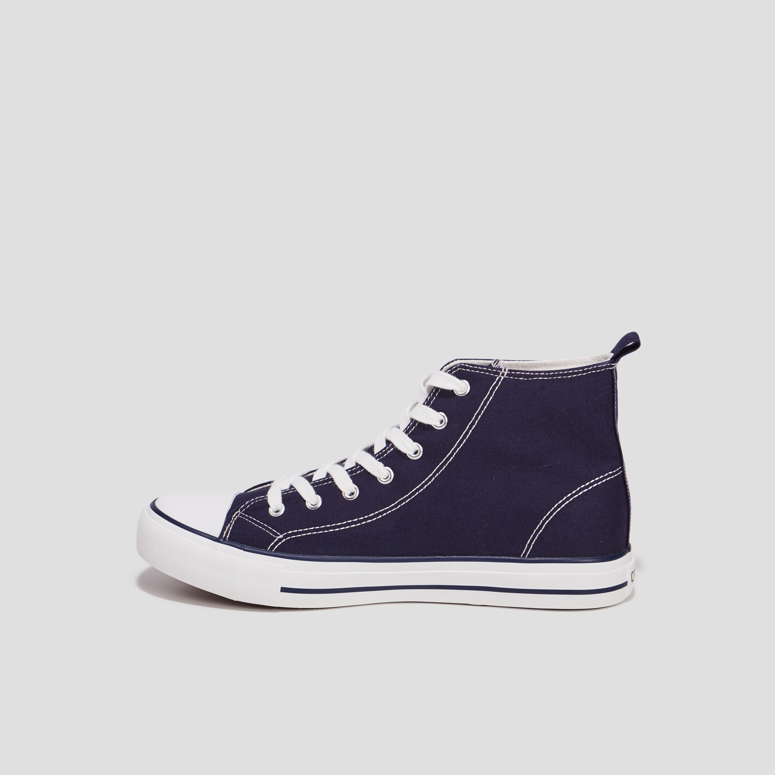 Baskets montantes en toile Creeks bleu marine homme | La Halle