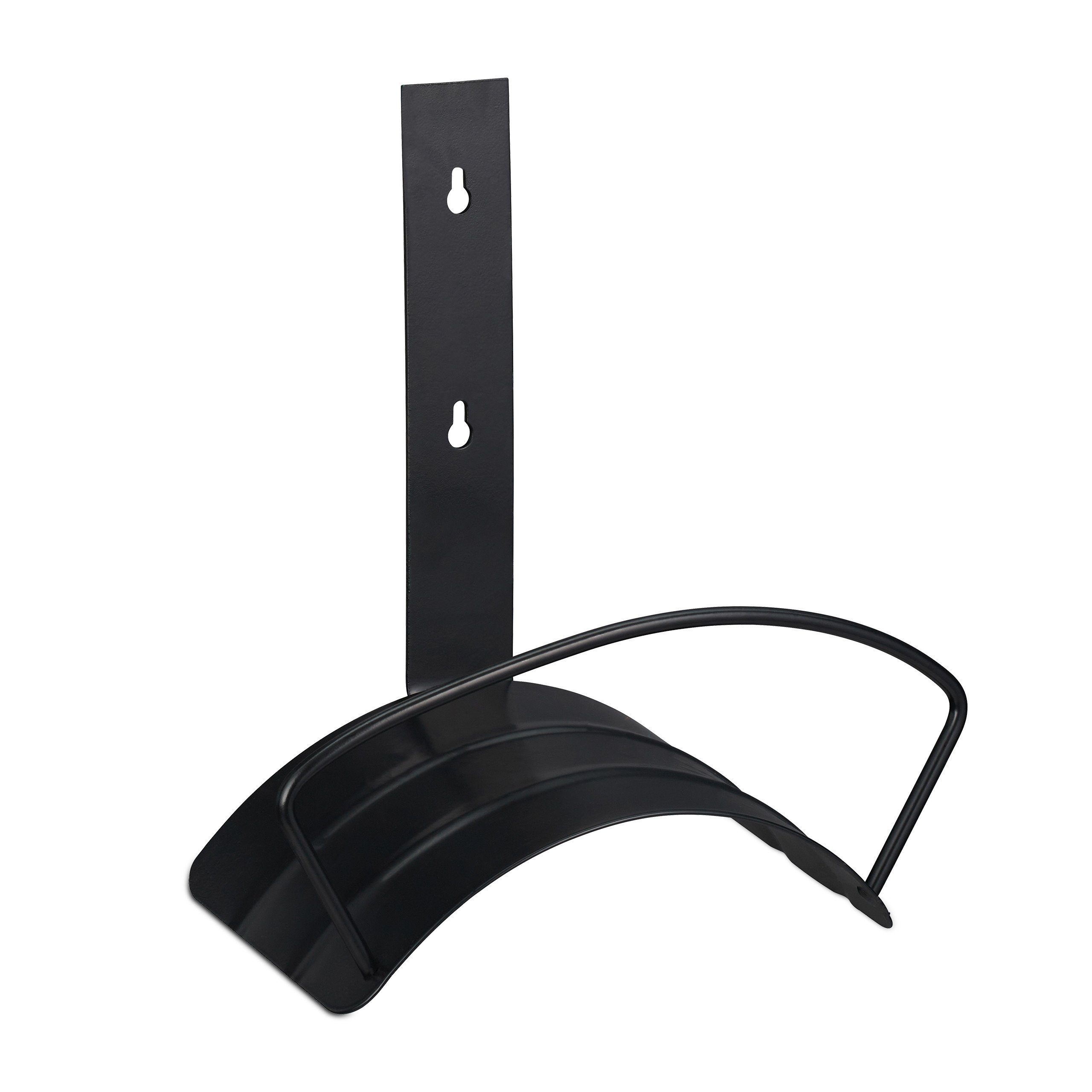 relaxdays Schlauchhalter Wand schwarz Schlauchhalterung