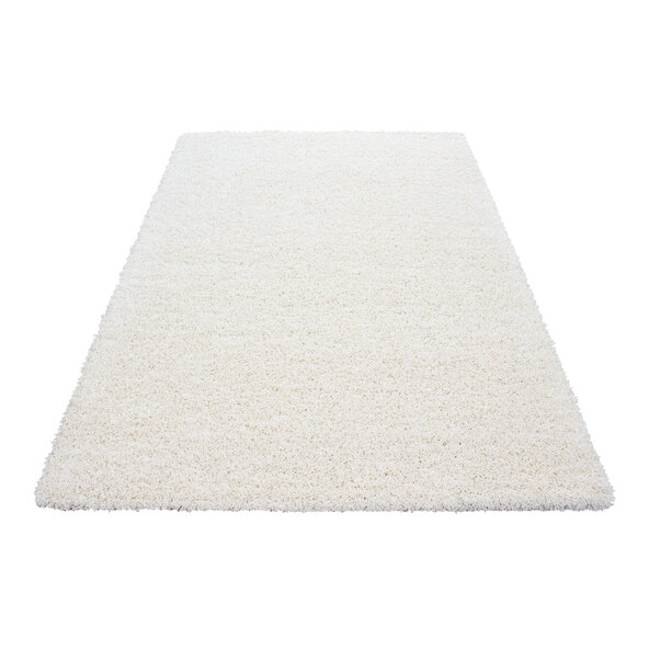Hochflor Teppich, 120x170 cm, creme