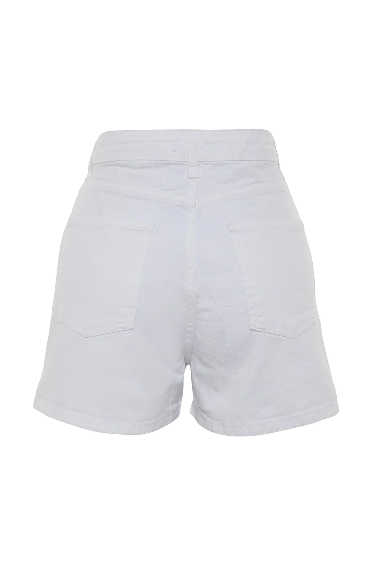 Trendyol Collection  Shorts - Weiß - Hoher Bund