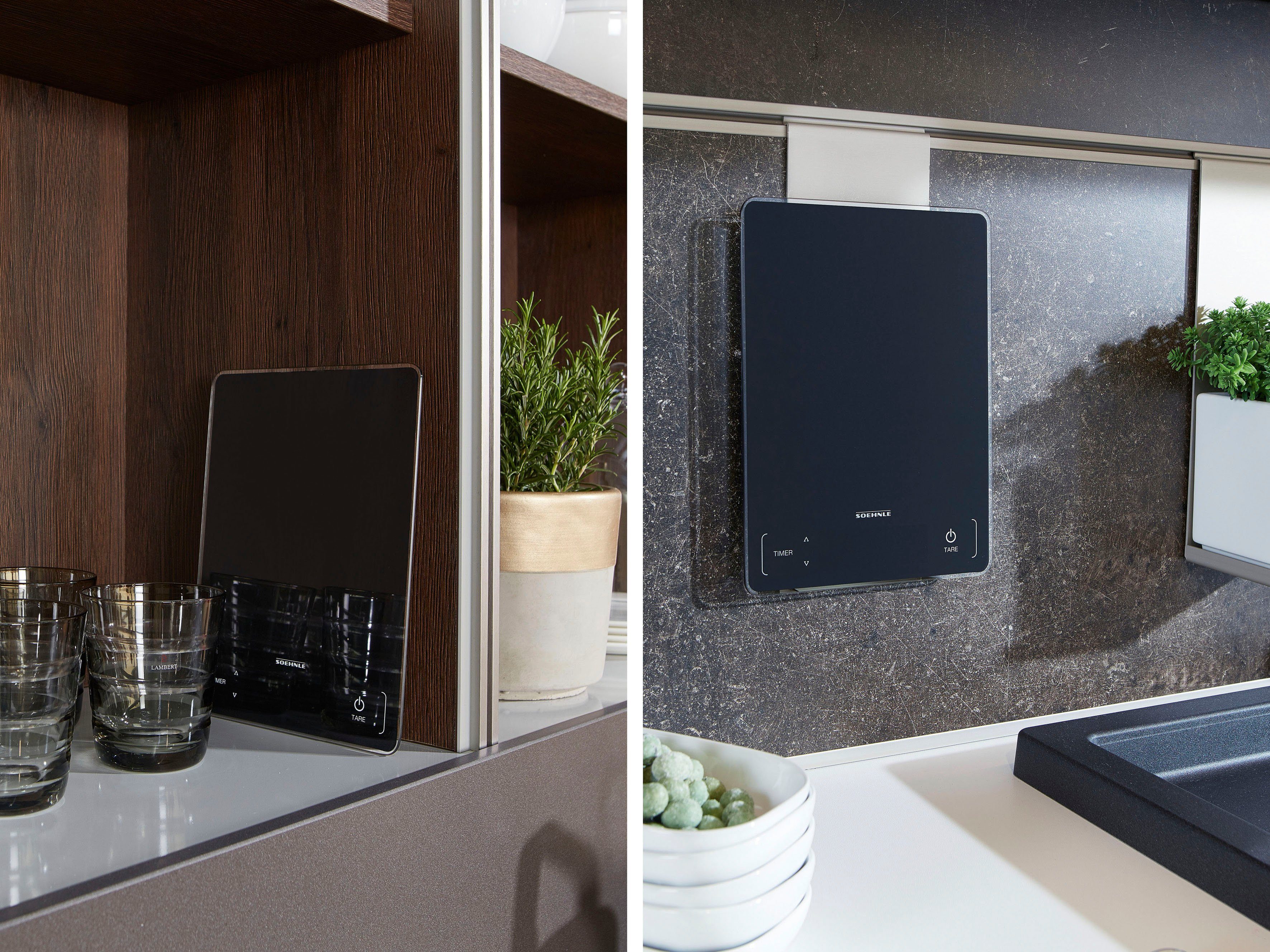 Soehnle Küchenwaage Page Profi 100, &Sensor-Touch + Küchentimer, Tragkraft bis zu 15 kg, 1g genaue Teilung
