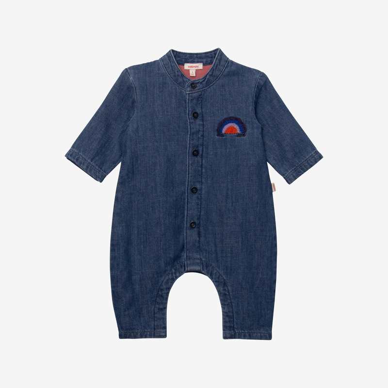 Combi longue bébé chambray bleu Catimini