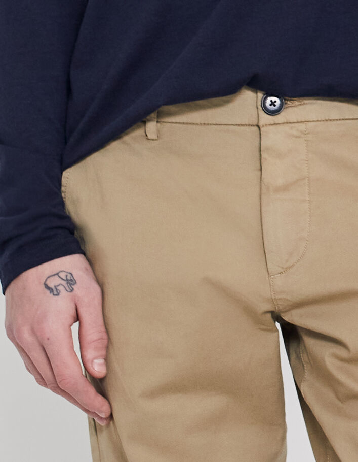 Pantalon chino slim beige Homme