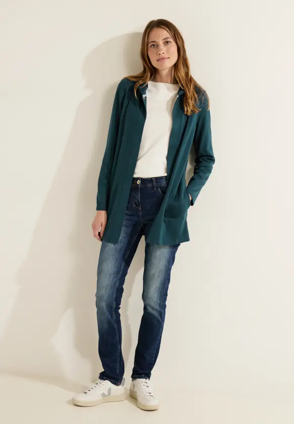 CECIL Unifarbene Kapuzenshirtjacke