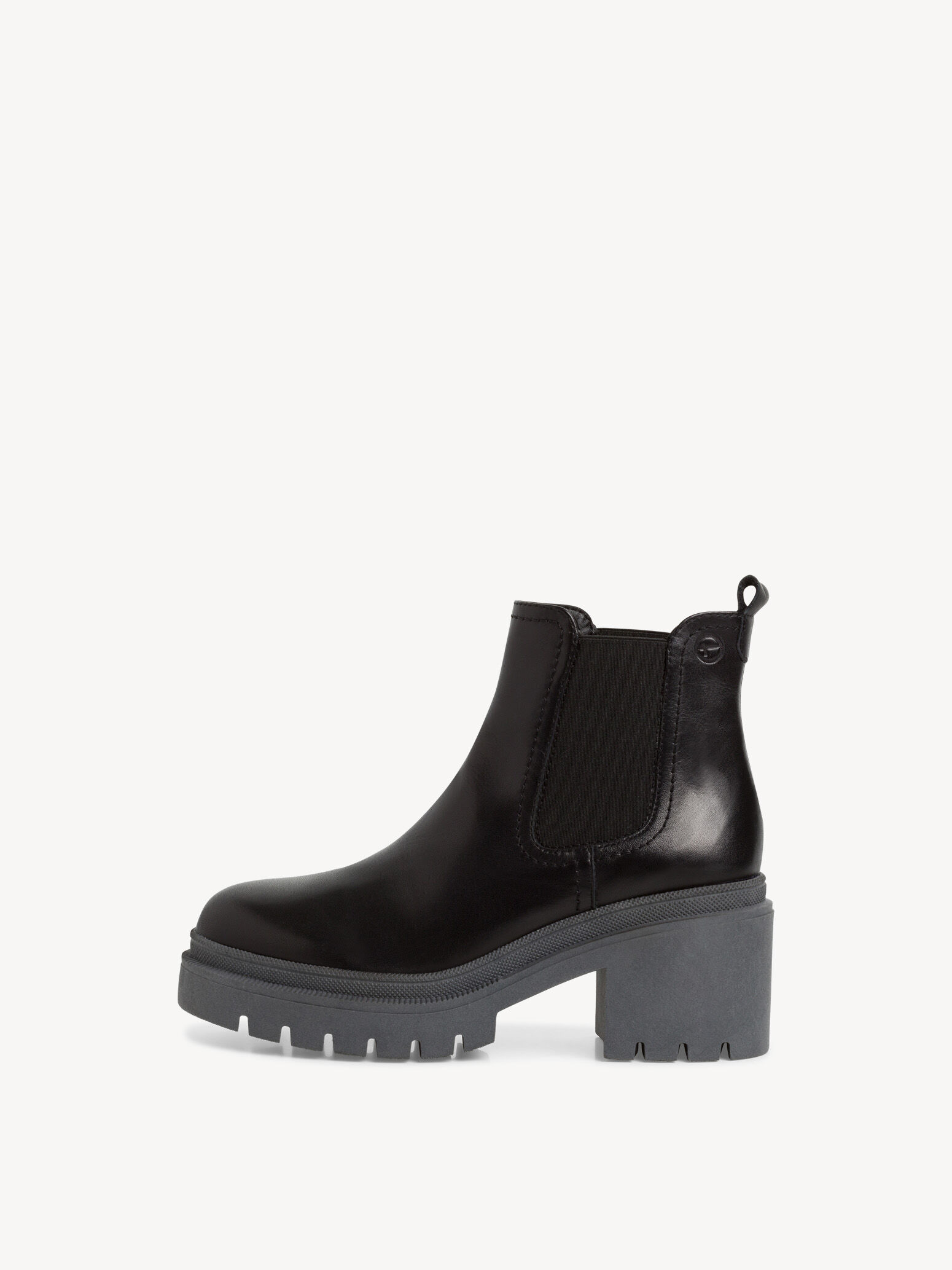 Bottine Chelsea en cuir - noir