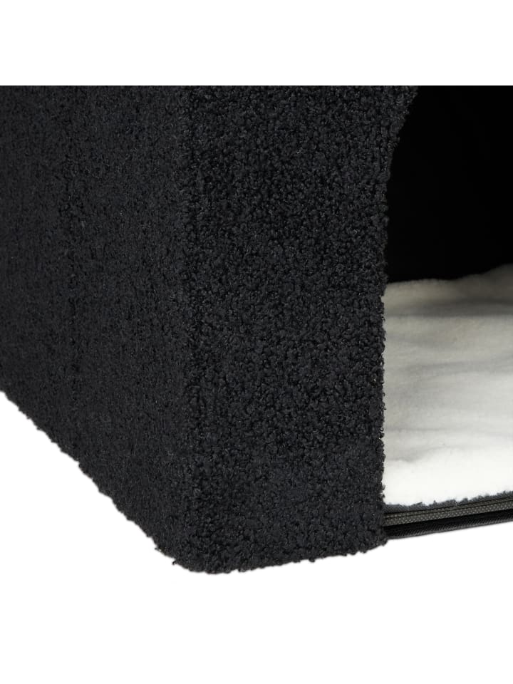 relaxdays Katzenhöhle in Schwarz - (B)40 x (H)76 x (T)40 cm günstig kaufen onesize