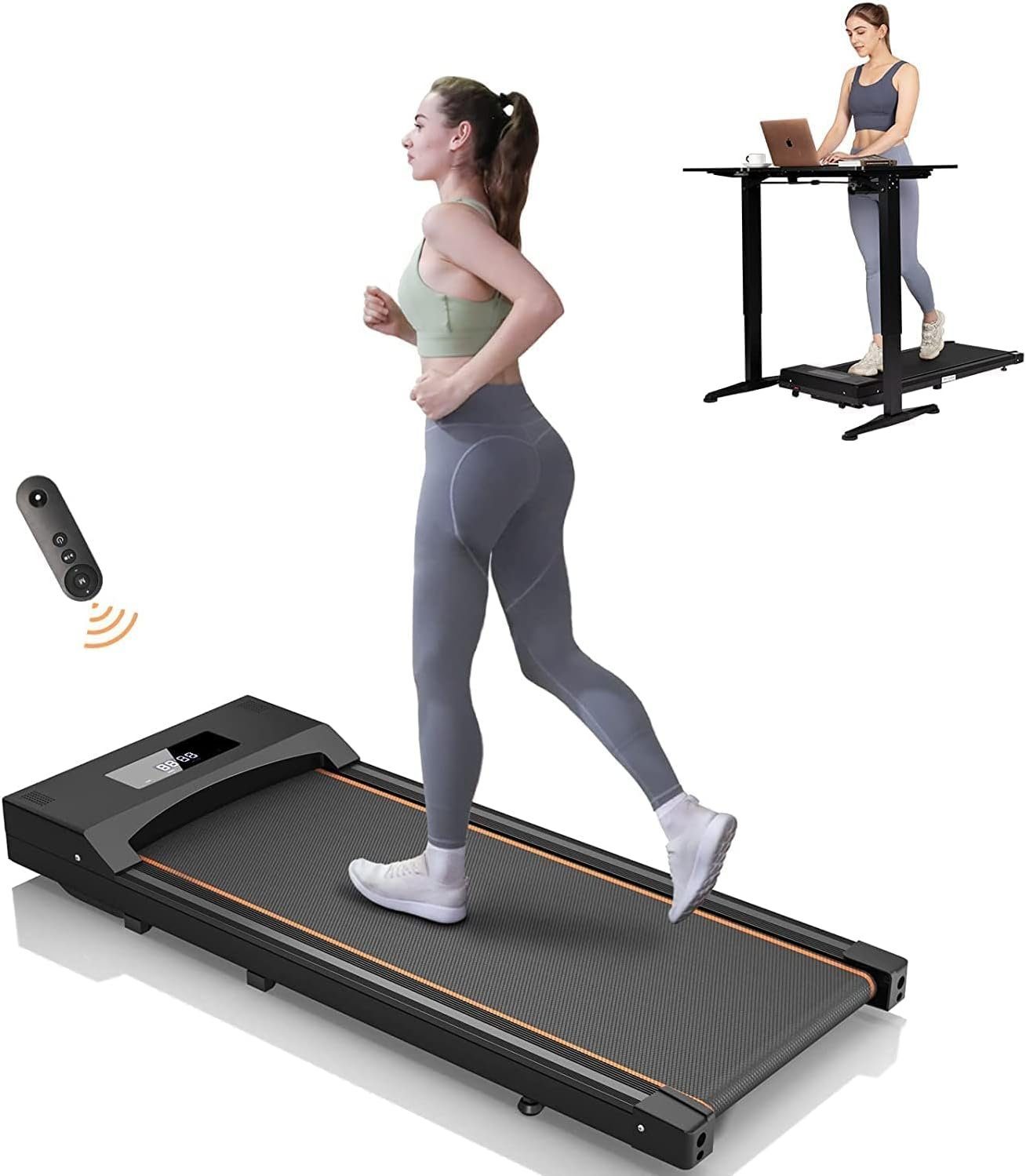 TODO Laufband (Laufband für Zuhause,1-8 km/h Geschwindigkeit, 550W,Cardio Training), Treadmill desk, with 6 silica foot pads on the bottom