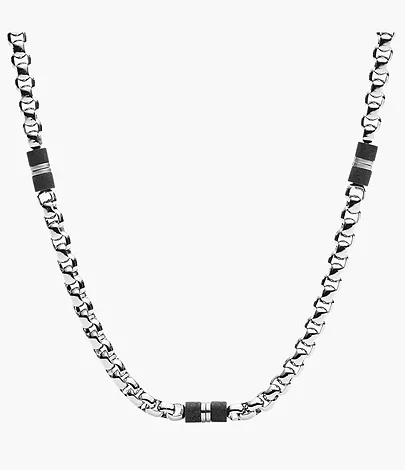 Fossil Herren Kette - Black Marble