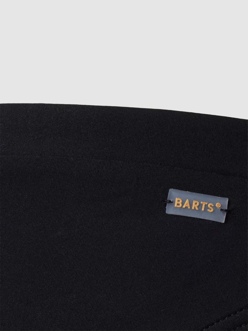 Bikini-Hose mit Label-Applikation Modell 'SOLID' in schwarz