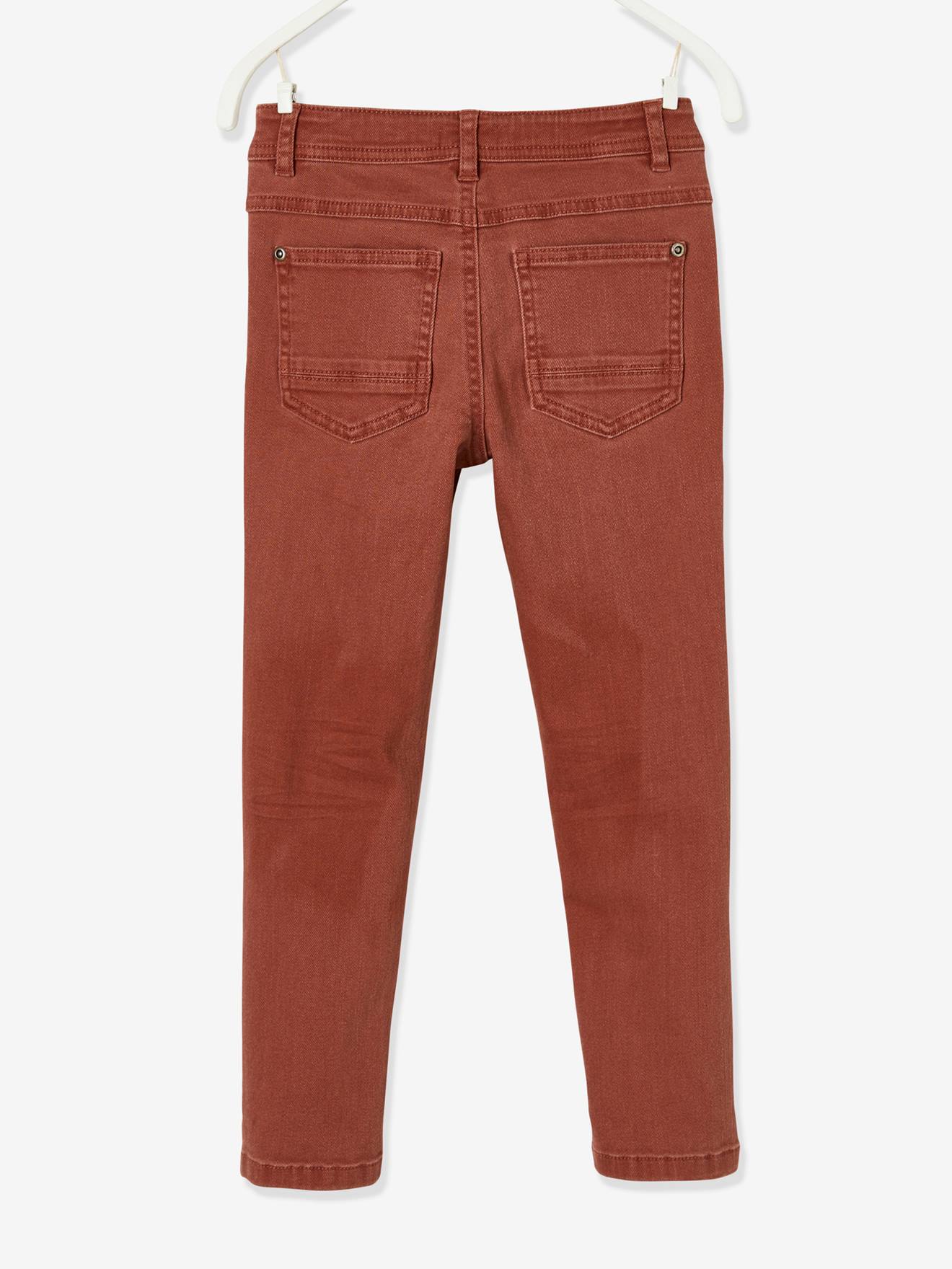 Pantalon slim MorphologiK tour de hanches LARGE garçon acajou