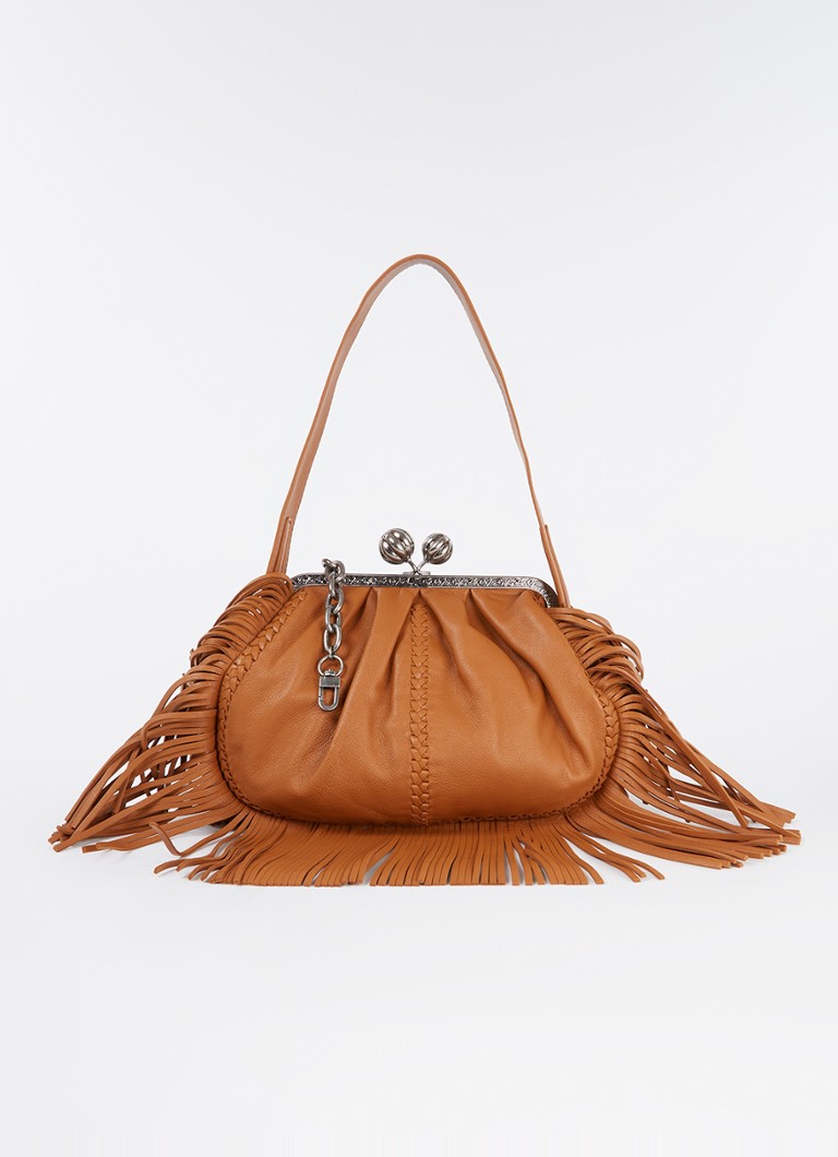 MaxMara Clutch -laukku hapsuilla ja irrotettavalla olkahihnalla