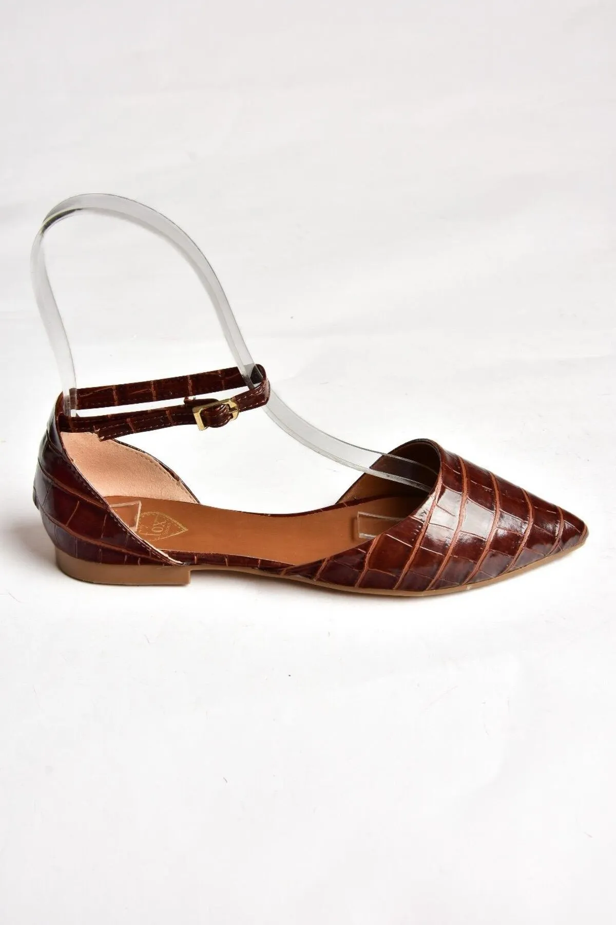 Fox Shoes  S726299711 Hellbraune Ballerinas mit Krokodil-Print für Damen