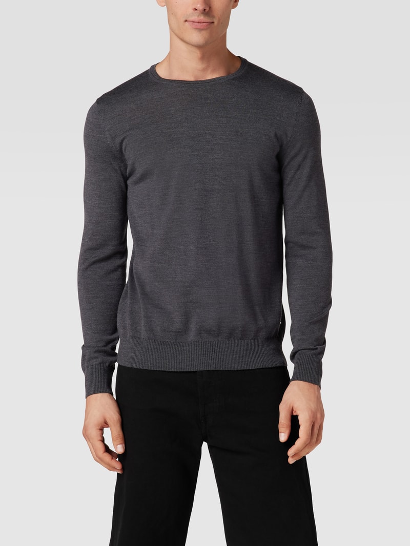 Pullover aus Merinowolle Modell 'Denny' in anthrazit