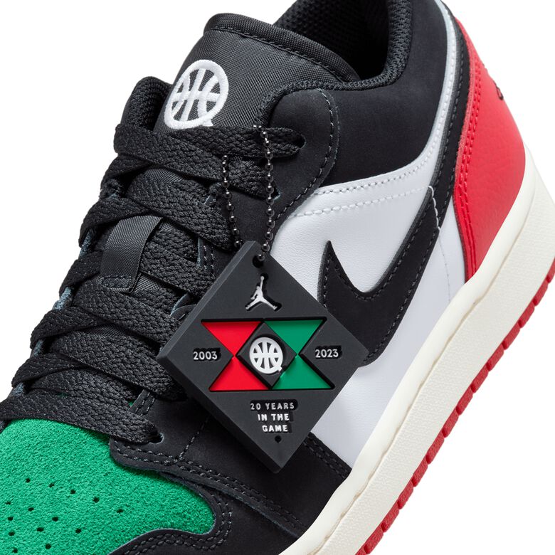 JORDAN Wmns Air Jordan 1 Low Q54 WHITE/BLACK-SCENERY GREEN-UNIVERSITY RED