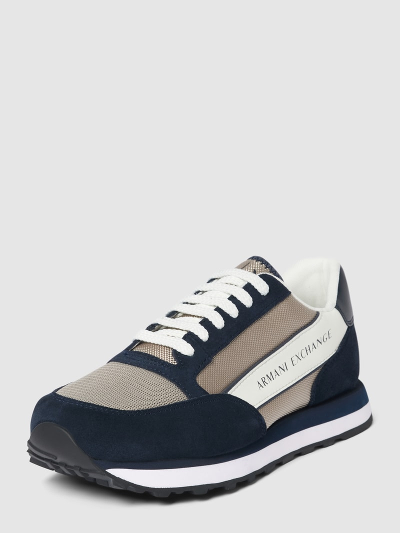 Sneaker mit Label-Print in dunkelblau