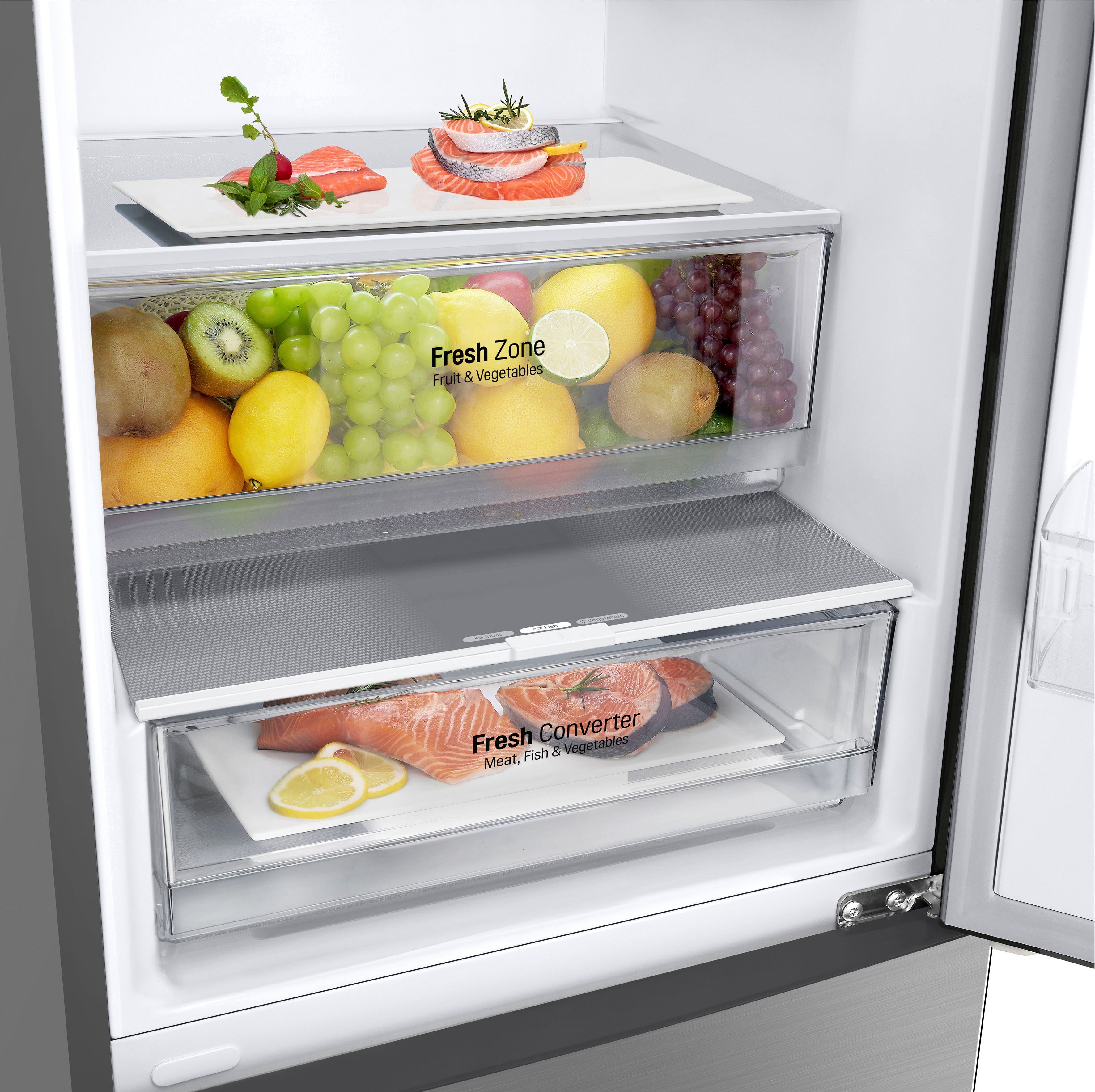 LG Kühl-/Gefrierkombination GBP62PZNBC, 203,0 cm hoch, 59,5 cm breit