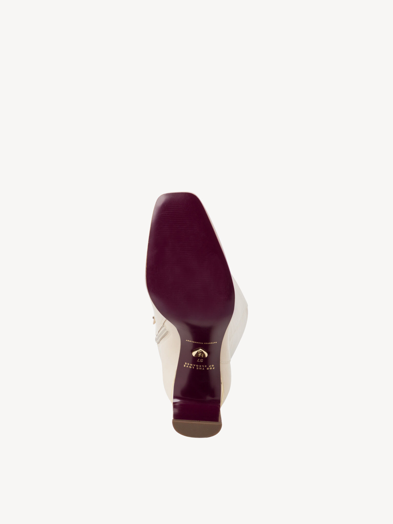 Bottes en cuir - beige