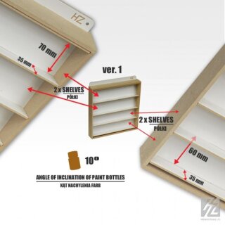 Hobbyzone: Hängeregal für Farben (Durchmesser 36 mm)