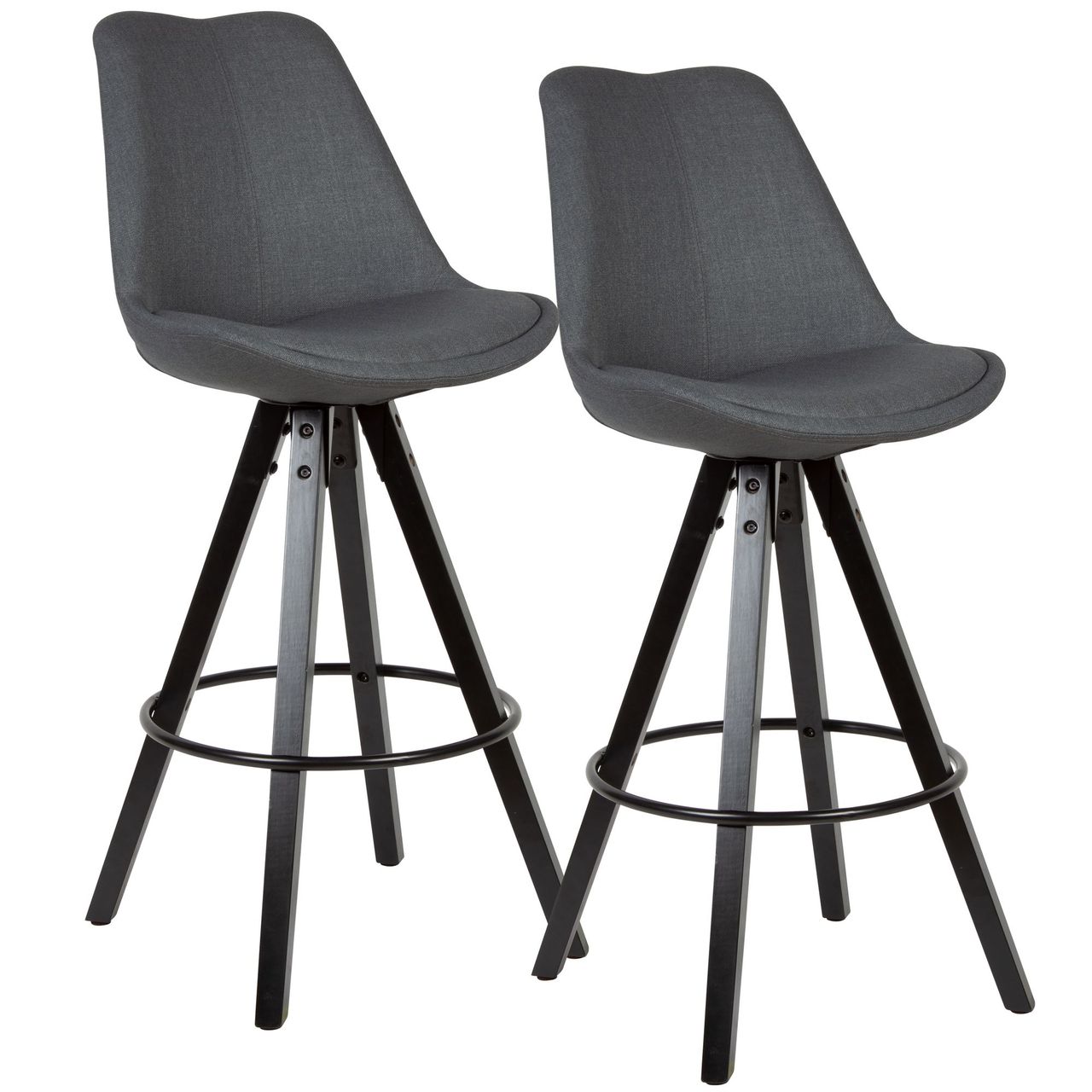 Wohnling 2er Set Barhocker Stoff