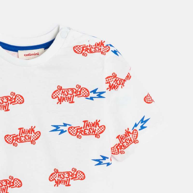 T-shirt bébé garçon skateboard beige Catimini