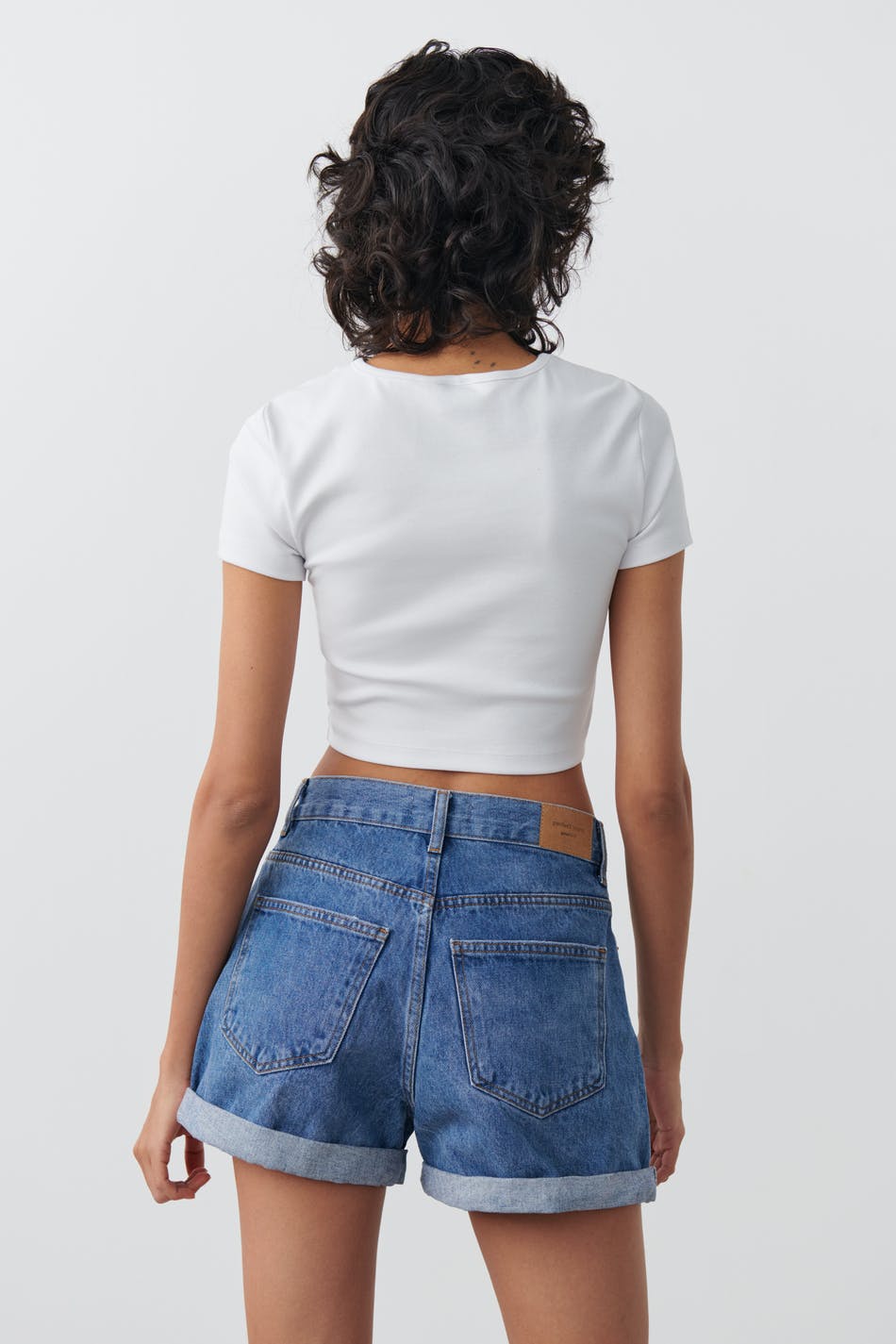 High waist denim shorts
