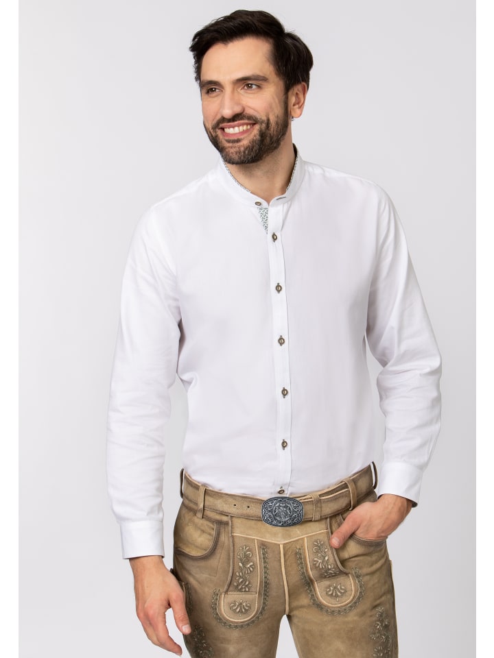 Stockerpoint Stockerpoint Trachtenhemd Raffa in weiss-grün günstig kaufen