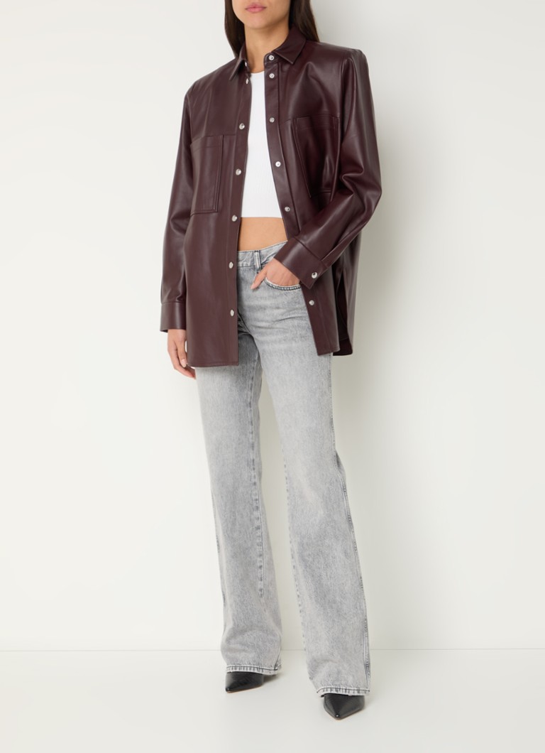 IRO Alegre lambskin overshirt with chest pockets