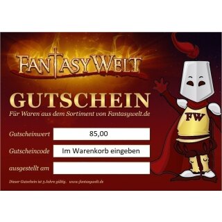 Geschenkgutschein 85.- EUR für FantasyWelt.de