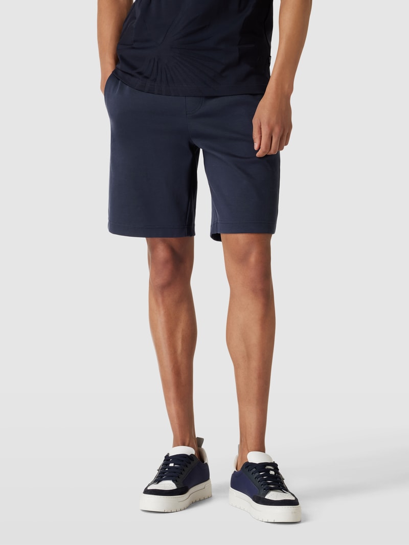 Sweatshorts mit Label-Patch Modell 'Lamson' in blau