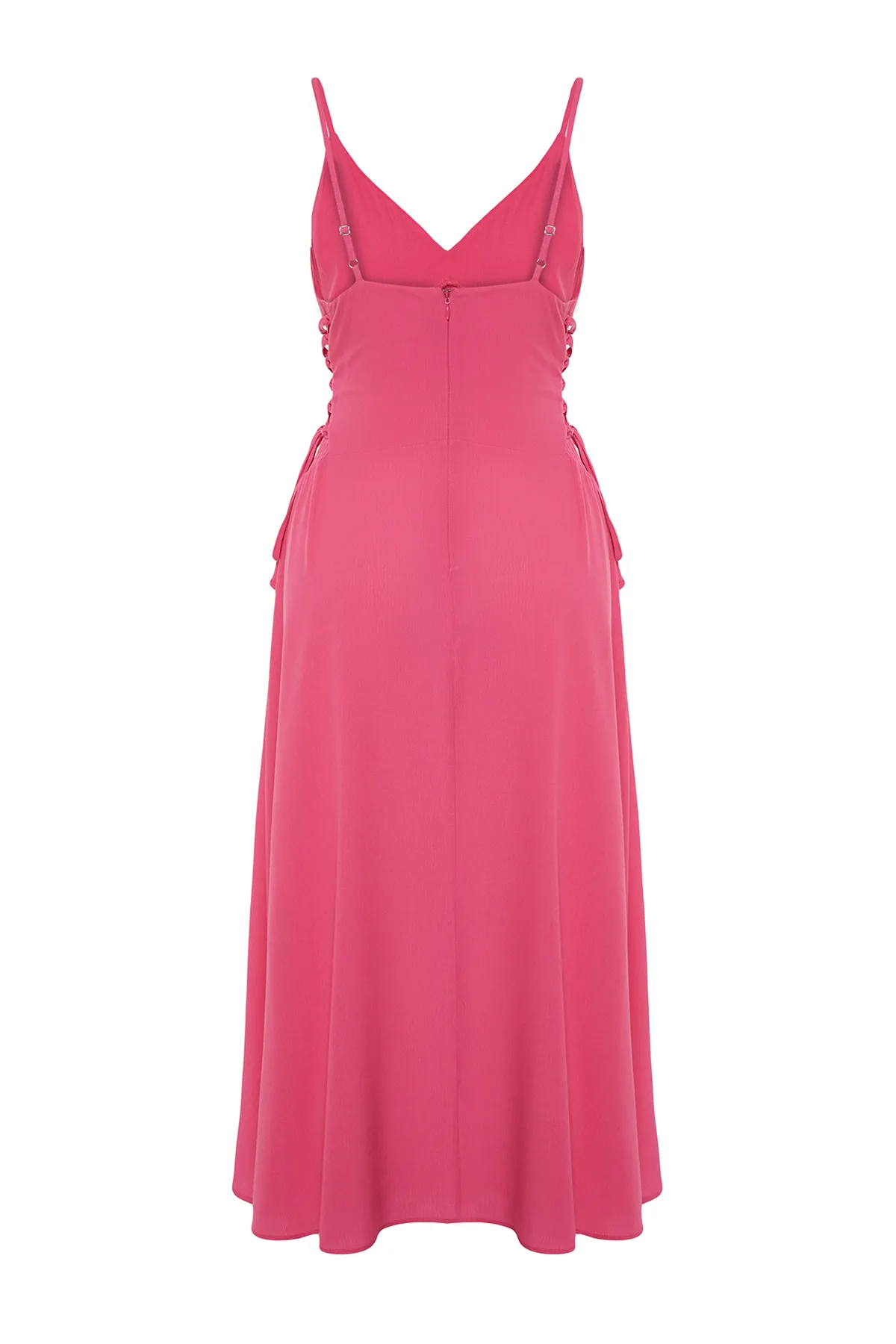 Trendyol Collection  Fuchsia Maxi-Strandkleid aus Webstoff TBESS24EL00098