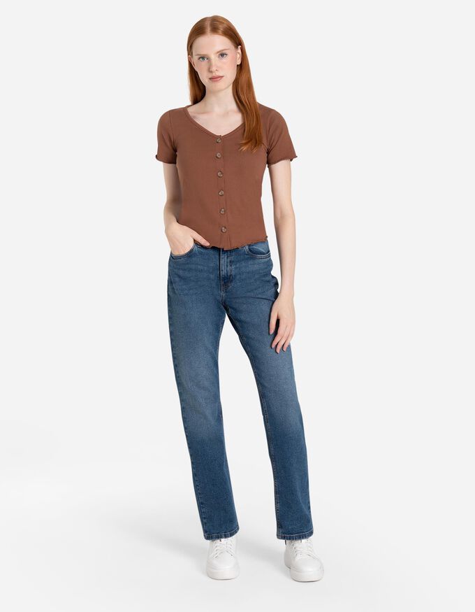 T-Shirt - Knopfverschluss