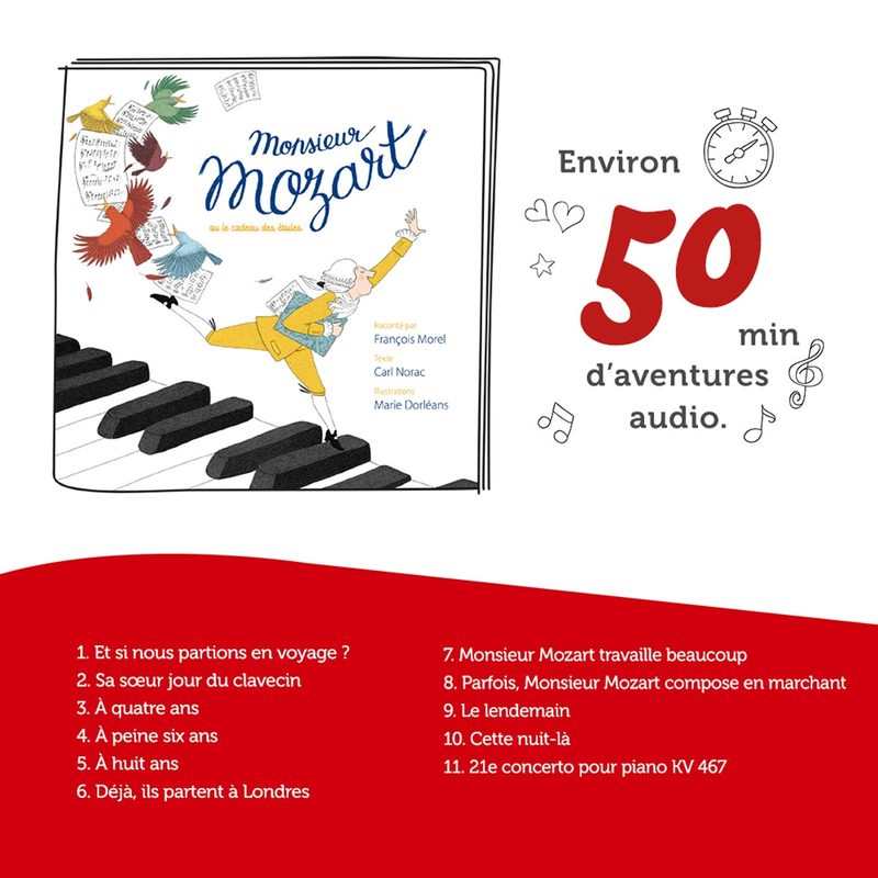 Figurine Tonie Didier Jeunesse Monsieur Mozart pour Toniebox Tonies