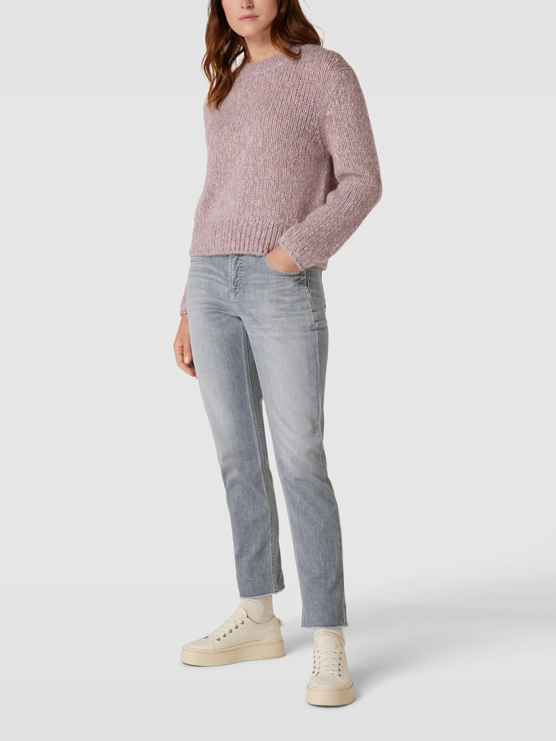 Jeans mit Label-Patch Modell 'Kerry' in hellgrau