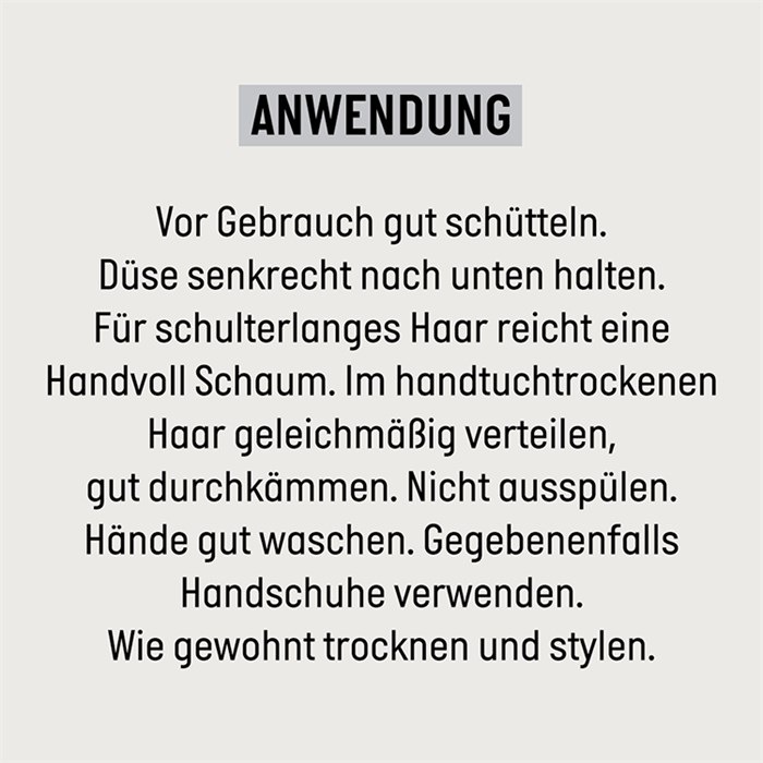 Haartönung Schaumfestiger