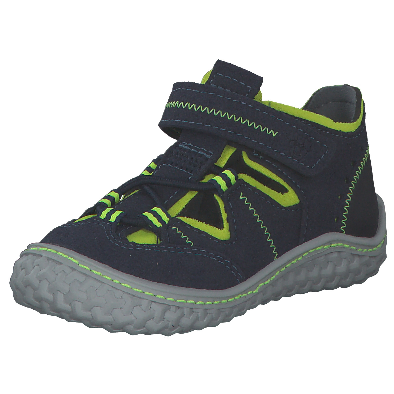 Ricosta Jerry 1700102 M, Lauflernschuhe, Kinder, ozean/neongelb