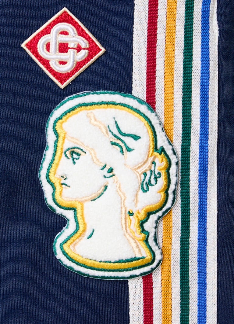 Casablanca taisna piegriezuma sporta bikses ar logotipu un izšuvumu