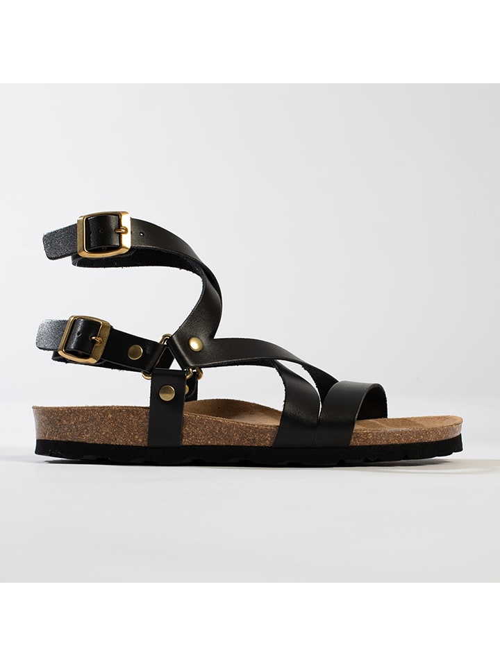BACKSUN Leder-Sandalen 