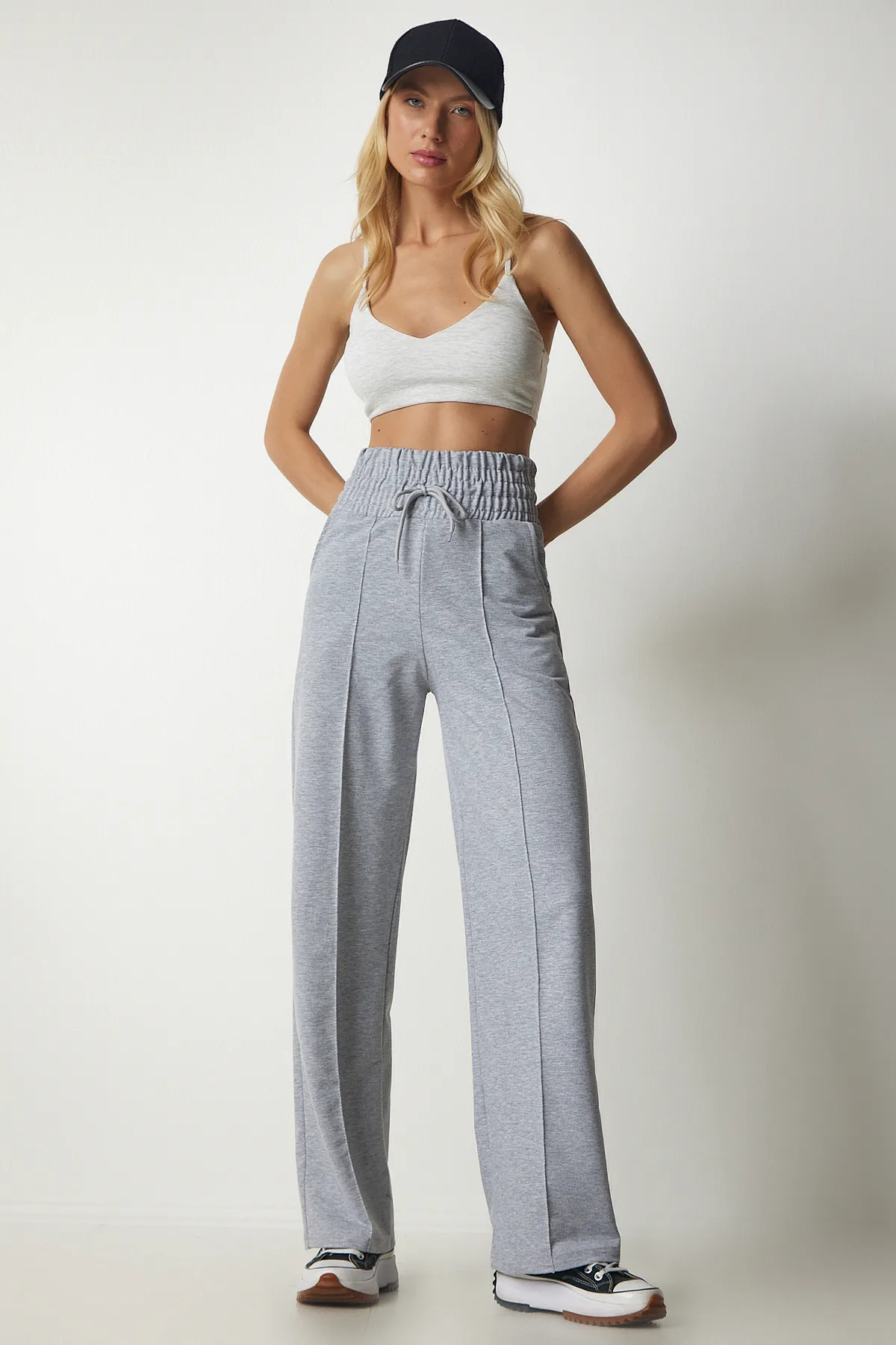 Happiness İstanbul  Jogginghose - Grau - Wide Leg
