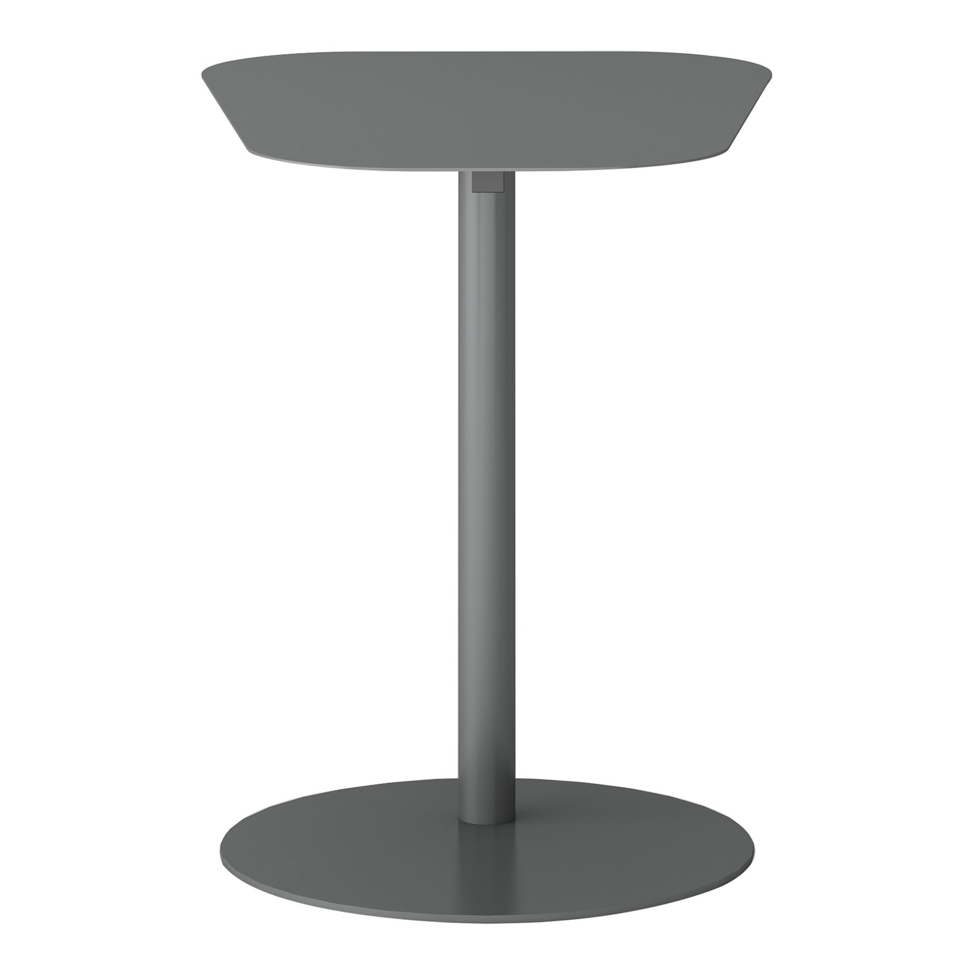 en.casa Beistelltisch, Nastätten Balkontisch aus Metall 50x50x38cm Grau, matt