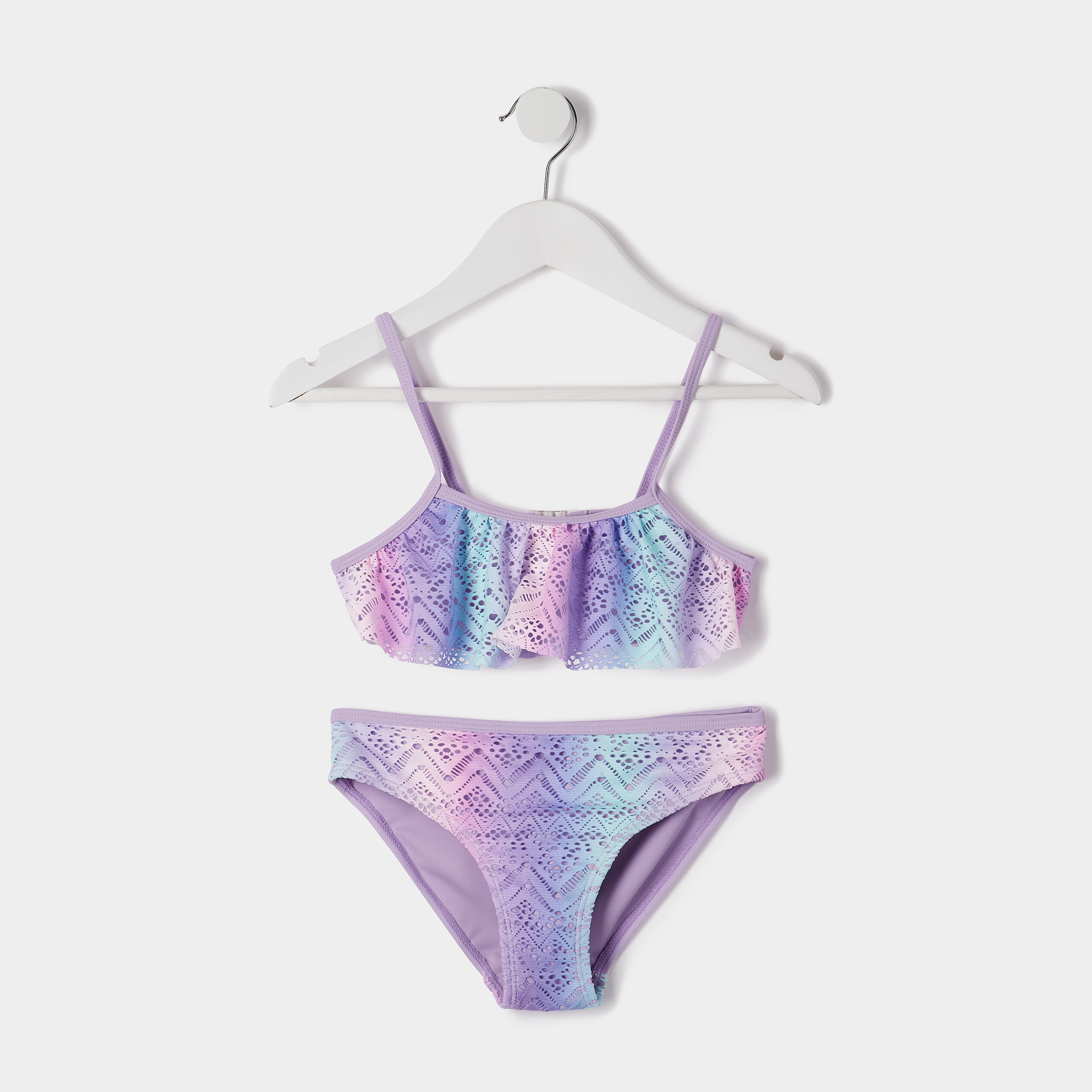Maillot de bain 2 pièces parme fille | La Halle
