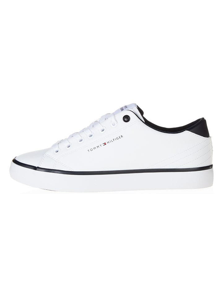 Tommy Hilfiger Shoes Leder-Sneakers in Weiß günstig kaufen