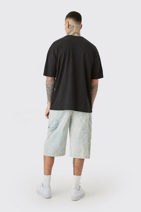Tall schwarzes T-Shirt mit Colorado-Print